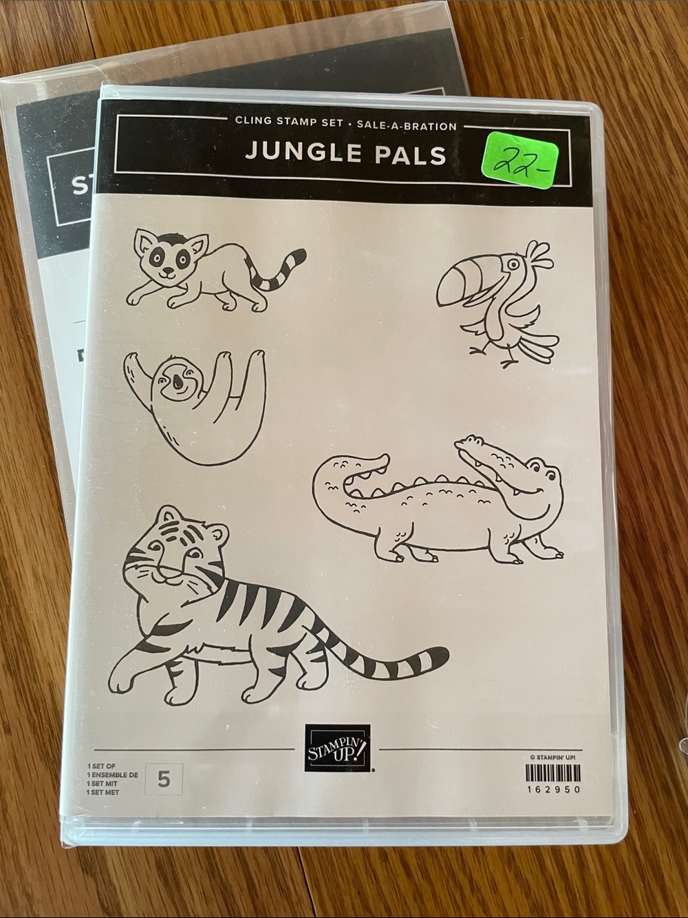 Stampin' Up! Jungle Pals Cling Stamp Set - Black & White